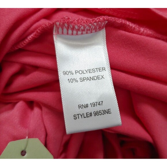 Nine Eight Dress XL Wrap Waist Sleeveless Pink Stretch Above Knee Length Ruching - Picture 7 of 8